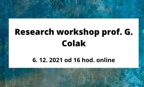 Research workshop prof. G. Colak